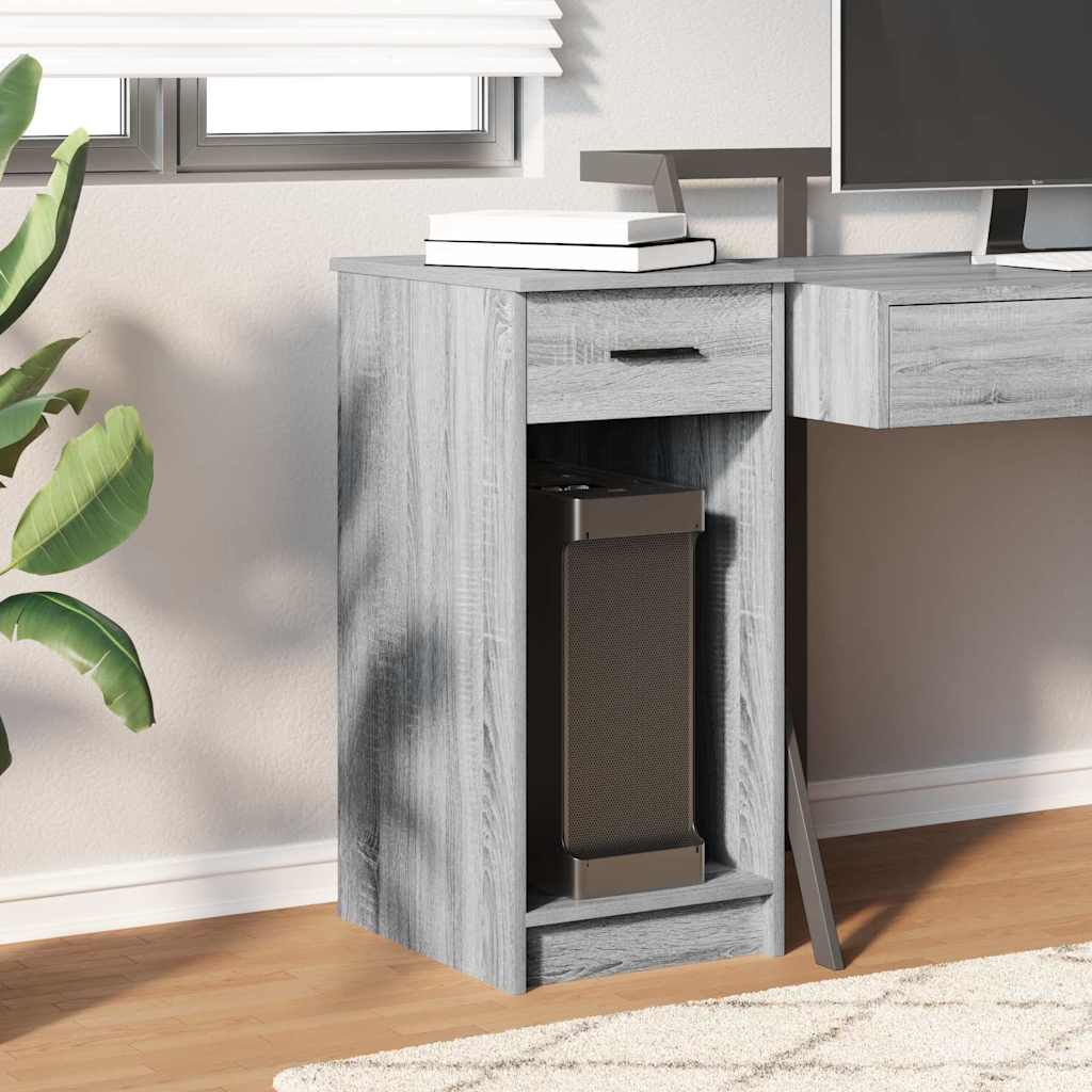 vidaXL Suport turn computer cu sertar gri Sonoma 35x45x77 cm