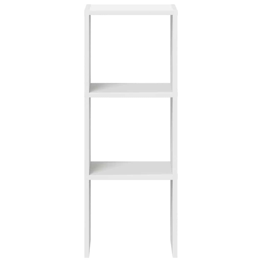 vidaXL Bibliotecă stivuabilă, alb, 30x30x80 cm, din lemn prelucrat vidaXL Bibliotecă stivuabilă, alb, 30x30x80 cm, din lemn prelucrat