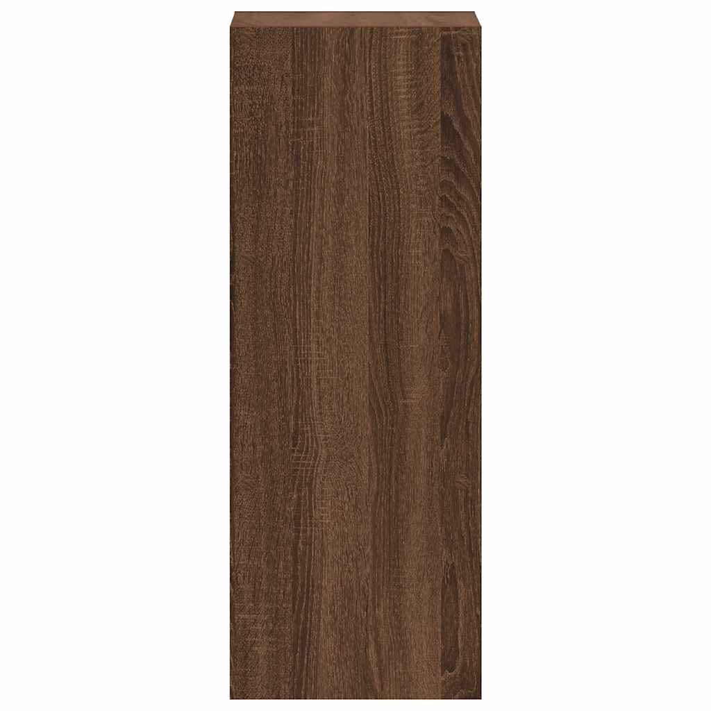 vidaXL Bibliotecă stivuabilă, Stejar maro, 30x30x80 cm, lemn prelucrat vidaXL Bibliotecă stivuabilă, Stejar maro, 30x30x80 cm, lemn prelucrat