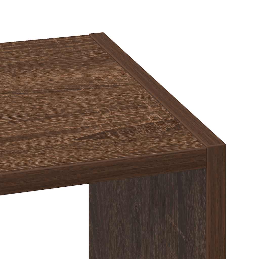 vidaXL Bibliotecă stivuabilă, Stejar maro, 30x30x80 cm, lemn prelucrat vidaXL Bibliotecă stivuabilă, Stejar maro, 30x30x80 cm, lemn prelucrat