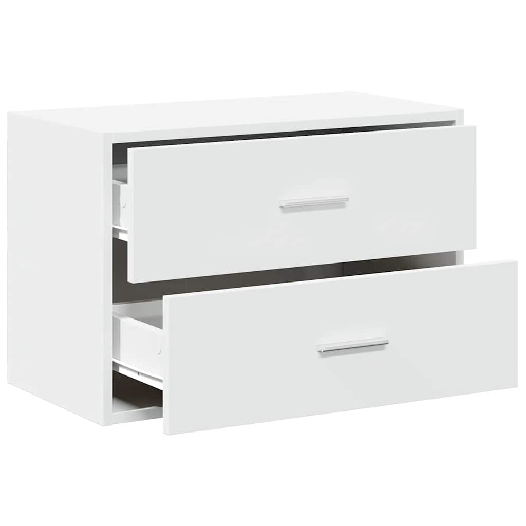 vidaXL Dulap cu 2 sertare alb 60x31x40 cm lemn prelucrat