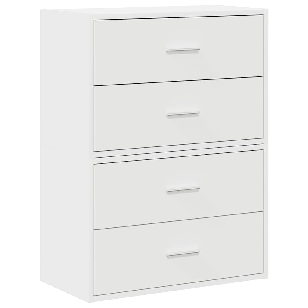 vidaXL Dulapuri cu 2 sertare 2 buc Alb 60x31x40 cm Lemn prelucrat vidaXL Dulapuri cu 2 sertare 2 buc Alb 60x31x40 cm Lemn prelucrat