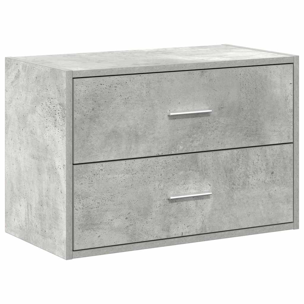 vidaXL Dulap cu 2 sertare Beton Gri 60x31x40 cm Lemn prelucrat vidaXL Dulap cu 2 sertare Beton Gri 60x31x40 cm Lemn prelucrat