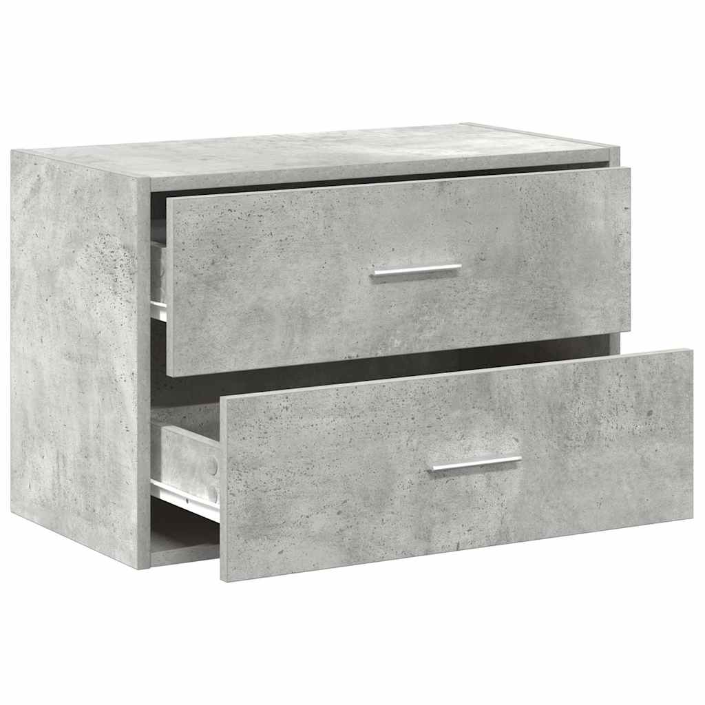 vidaXL Dulap cu 2 sertare Beton Gri 60x31x40 cm Lemn prelucrat vidaXL Dulap cu 2 sertare Beton Gri 60x31x40 cm Lemn prelucrat