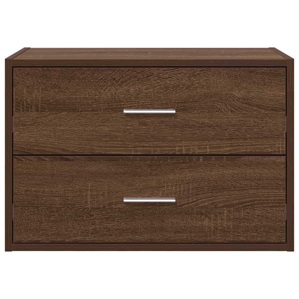 vidaXL Dulap cu 2 sertare din stejar maro 60x31x40 cm lemn prelucrat