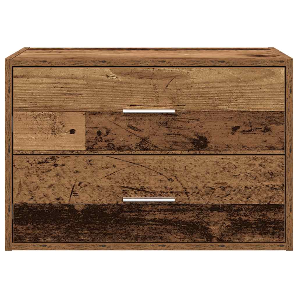 vidaXL Dulap cu 2 sertare Lemn vechi 60x31x40 cm Lemn prelucrat