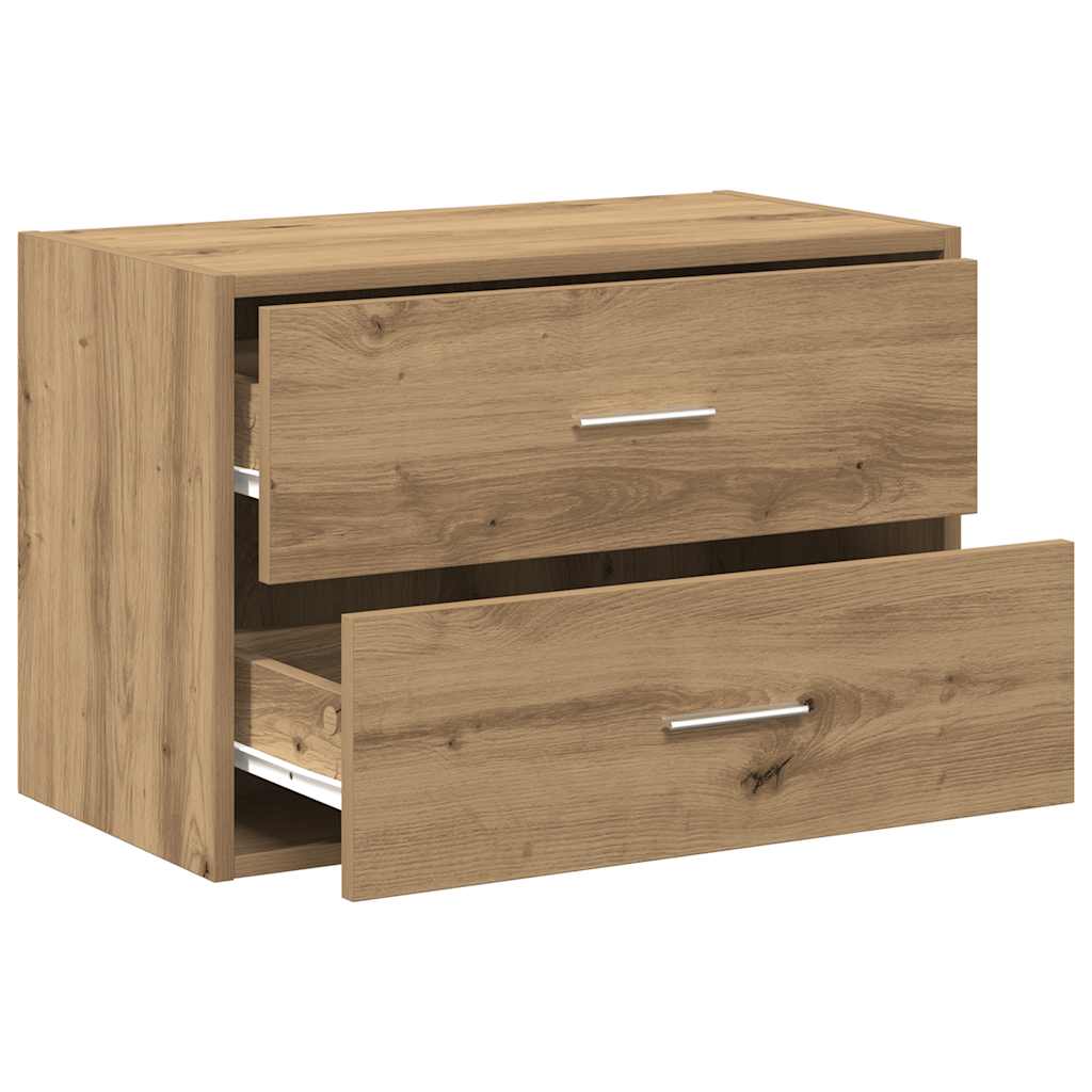 vidaXL Dulap cu 2 sertare Stejar artizanal 60x31x40 cm Lemn prelucrat vidaXL Dulap cu 2 sertare Stejar artizanal 60x31x40 cm Lemn prelucrat