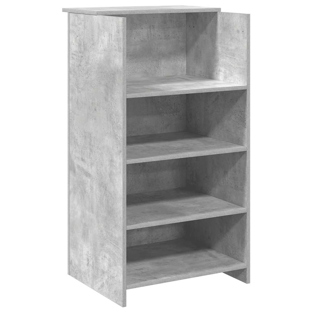 vidaXL Birou de recepție Gri beton 55x50x103,5 cm Lemn prelucrat