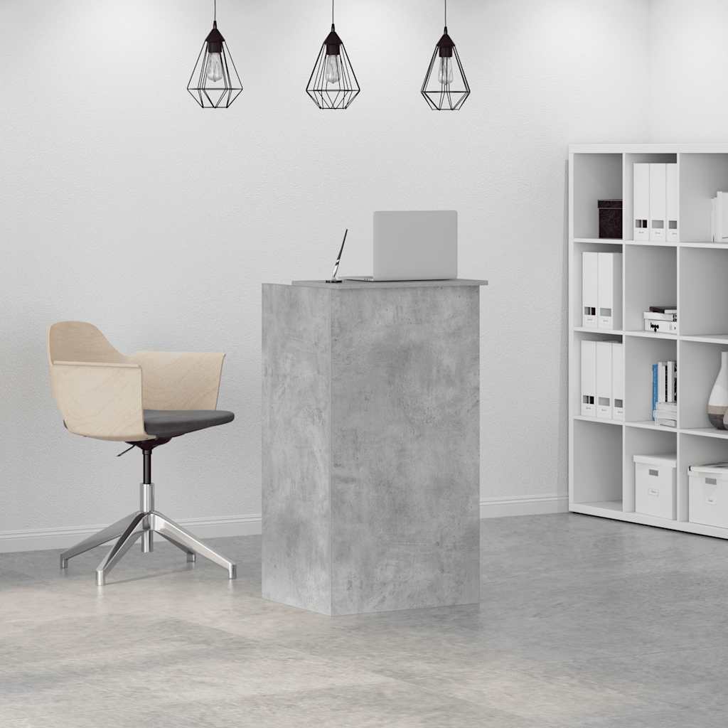 vidaXL Birou de recepție Gri beton 55x50x103,5 cm Lemn prelucrat