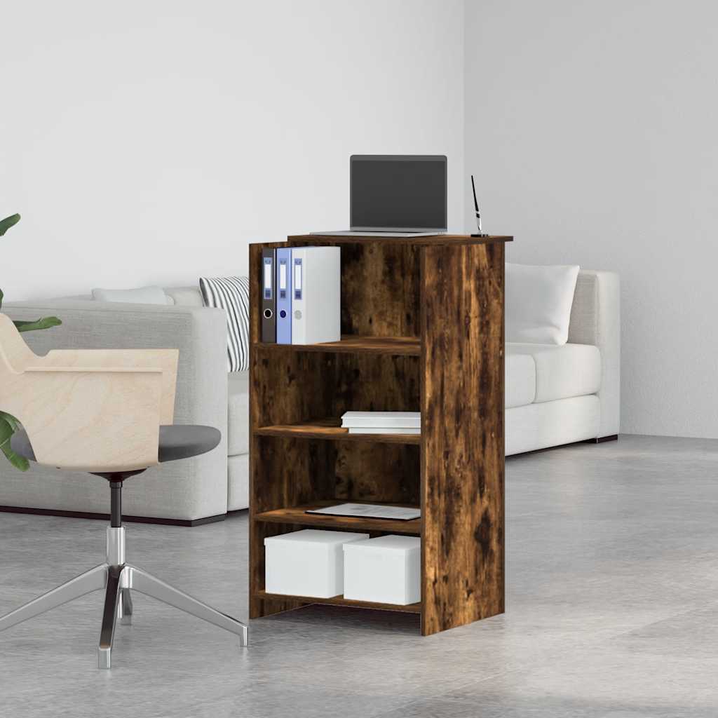 vidaXL Birou de recepție stejar afumat 55x50x103,5 cm lemn prelucrat