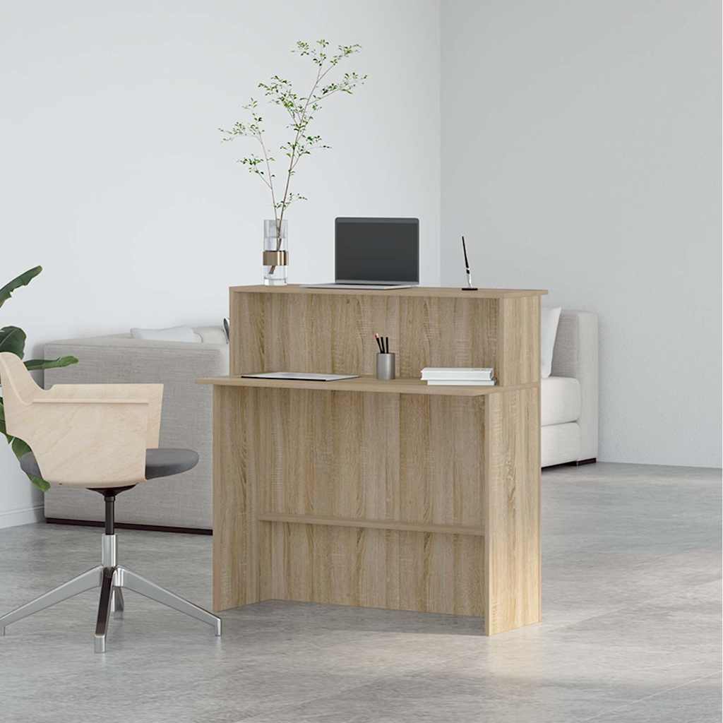 vidaXL Birou de recepție Stejar Sonoma 100x50x103,5 cm Lemn prelucrat vidaXL Birou de recepție Stejar Sonoma 100x50x103,5 cm Lemn prelucrat