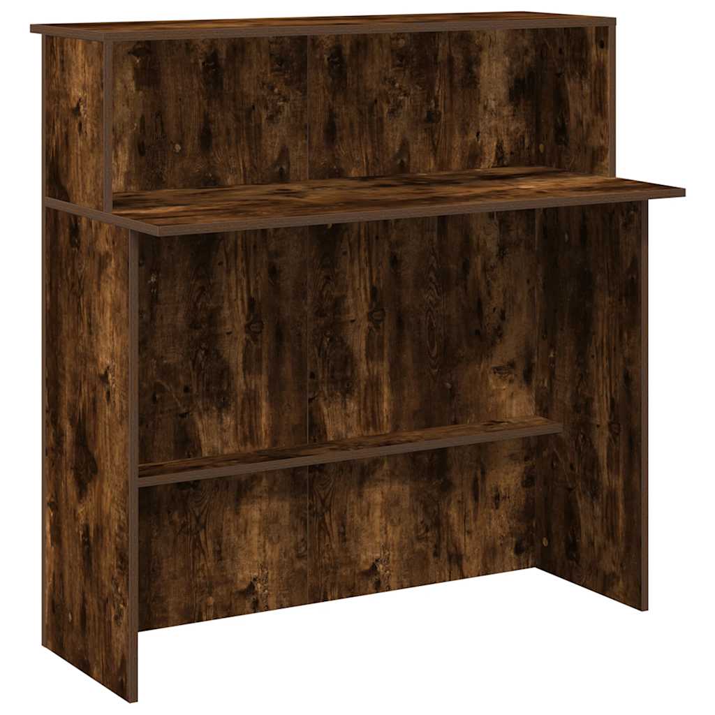vidaXL Birou de recepție stejar afumat 100x50x103,5 cm lemn prelucrat