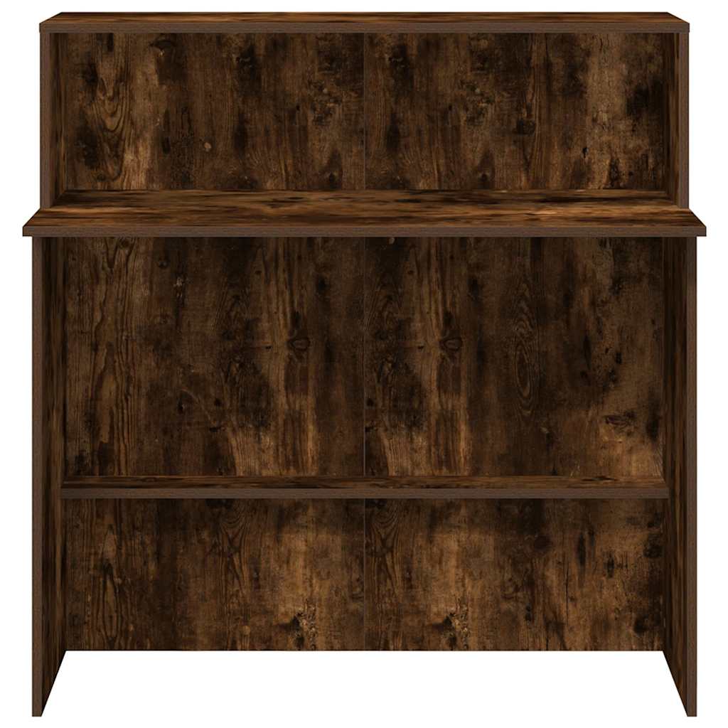 vidaXL Birou de recepție stejar afumat 100x50x103,5 cm lemn prelucrat