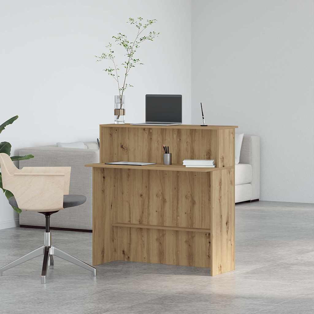 vidaXL Birou de recepție Stejar Artisan 100x50x103,5 cm Lemn prelucrat vidaXL Birou de recepție Stejar Artisan 100x50x103,5 cm Lemn prelucrat