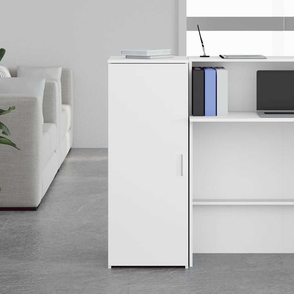 vidaXL Dulap de depozitare alb 40x45x103,5 cm din lemn prelucrat