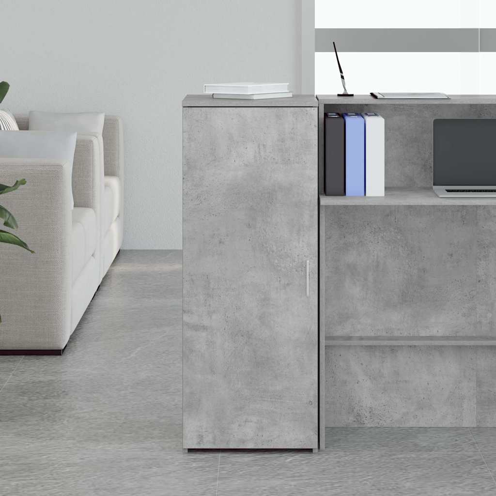 vidaXL Dulap de depozitare, gri beton, 40x45x103,5 cm lemn prelucrat
