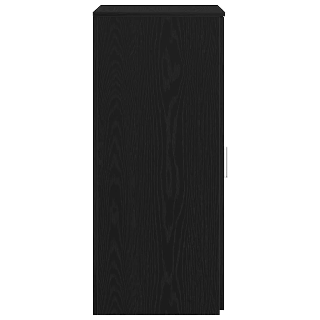 vidaXL Dulap de depozitare negru 50x45x103,5 cm, lemn stratificat
