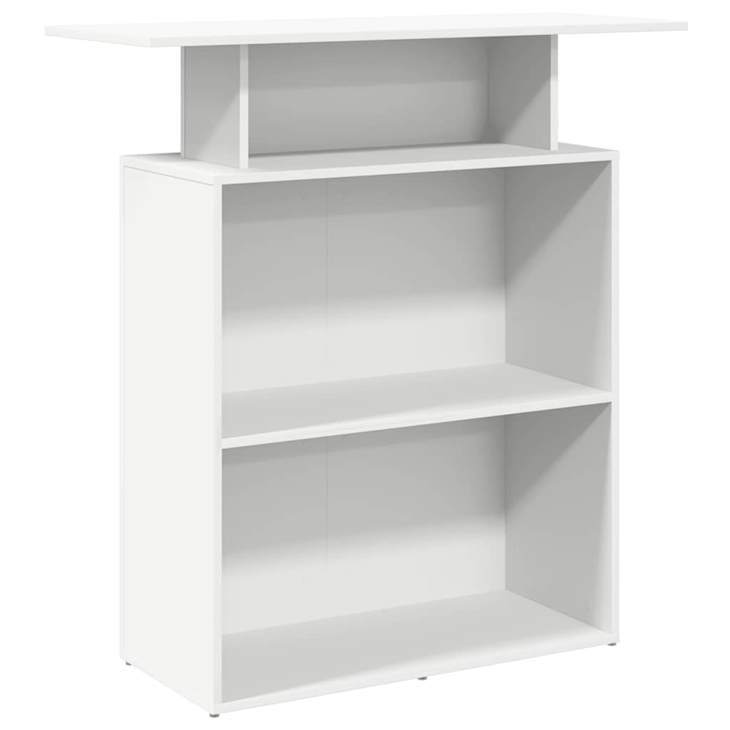 vidaXL Birou de recepție alb 100x40x104 cm din lemn prelucrat
