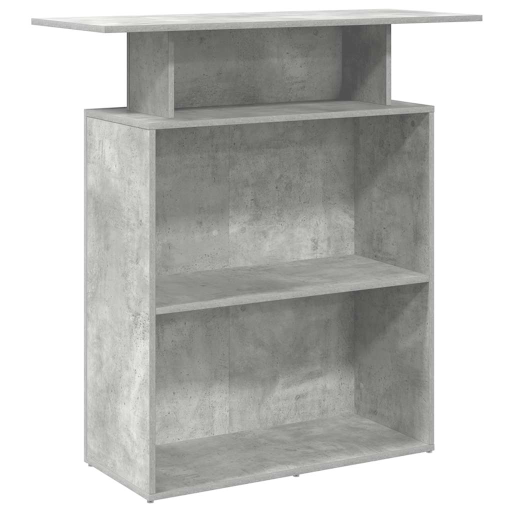 vidaXL Birou de recepție Gri beton 100x40x104 cm Lemn prelucrat