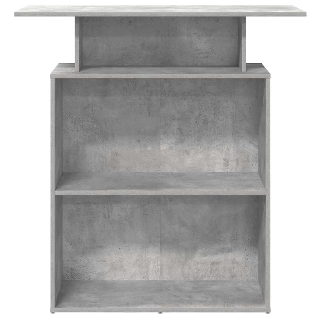 vidaXL Birou de recepție Gri beton 100x40x104 cm Lemn prelucrat