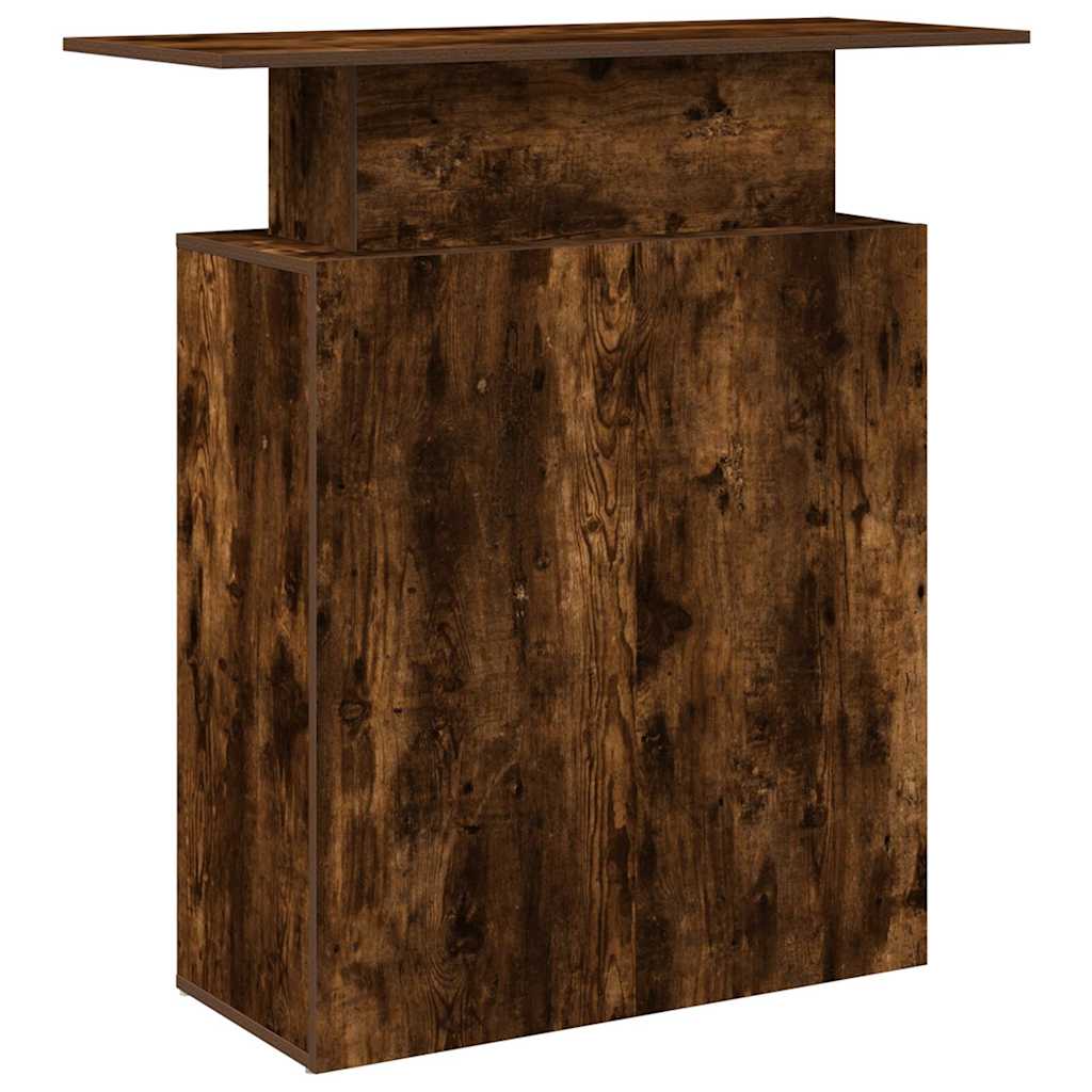 vidaXL Birou de recepție stejar afumat 100x40x104 cm lemn prelucrat