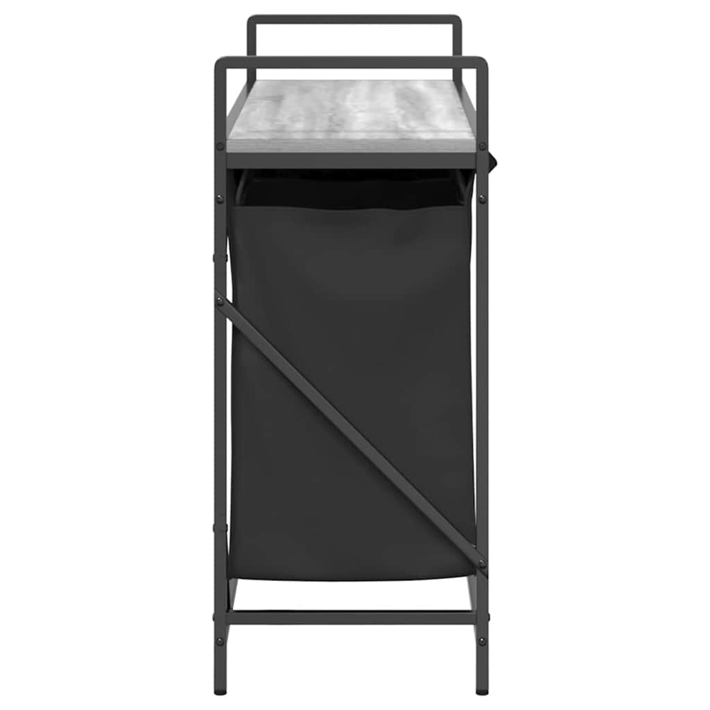 vidaXL Coș de rufe 3 compartimente cu raft sonoma gri vidaXL Coș de rufe 3 compartimente cu raft sonoma gri