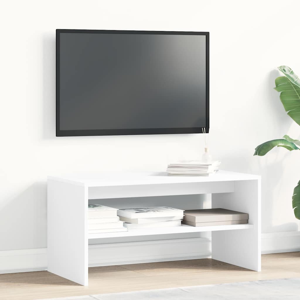 vidaXL Comodă TV, alb, 80x40x40 cm, PAL vidaXL Comodă TV, alb, 80x40x40 cm, PAL