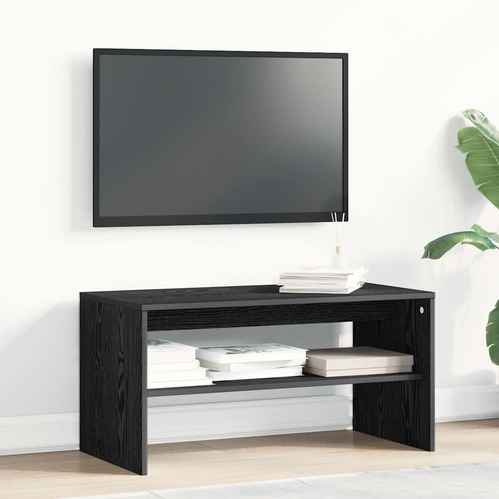 vidaXL Dulap TV Stejar Negru 80x40x40 cm Lemn prelucrat