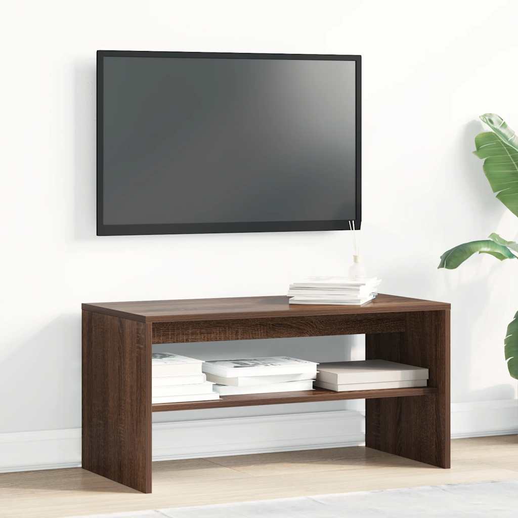 vidaXL Comodă TV, stejar maro, 80x40x40 cm, lemn prelucrat vidaXL Comodă TV, stejar maro, 80x40x40 cm, lemn prelucrat