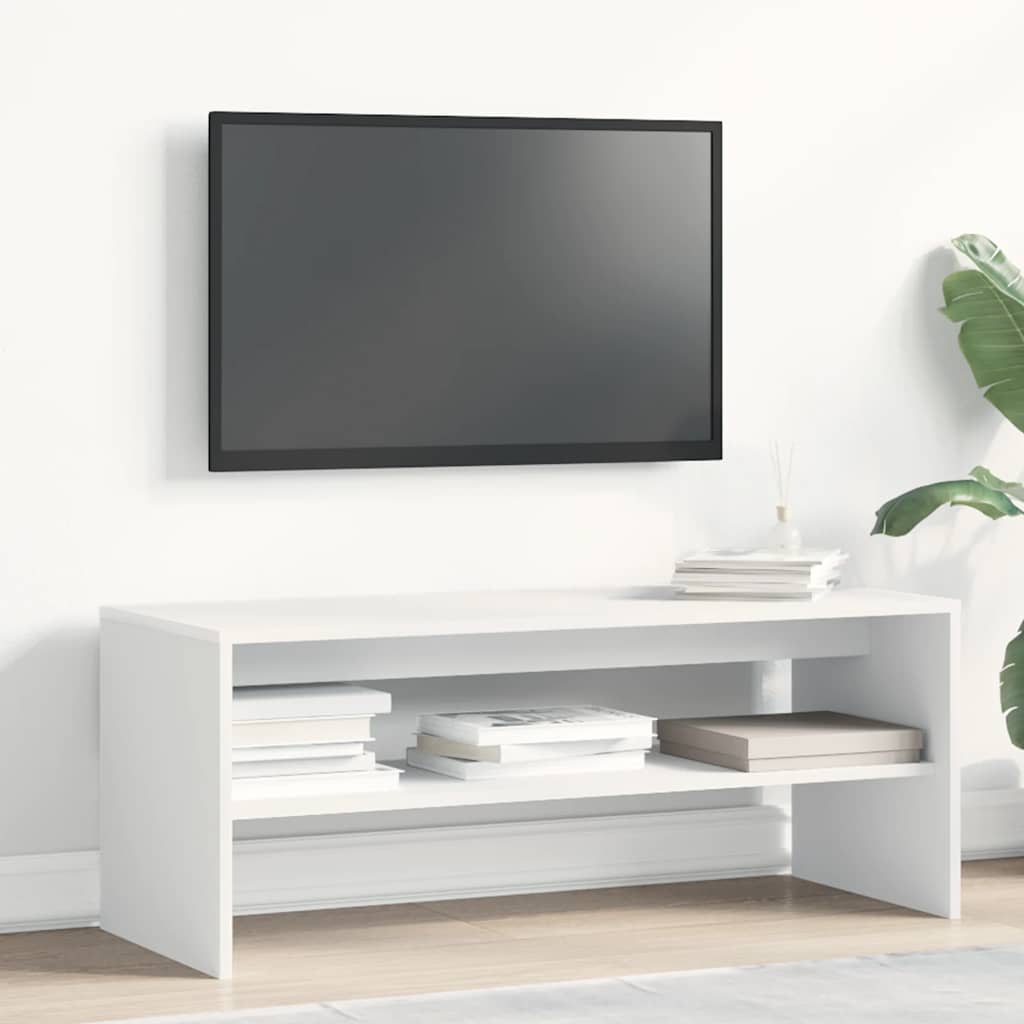 vidaXL Comodă TV, alb, 100 x 40 x 40 cm, PAL vidaXL Comodă TV, alb, 100 x 40 x 40 cm, PAL