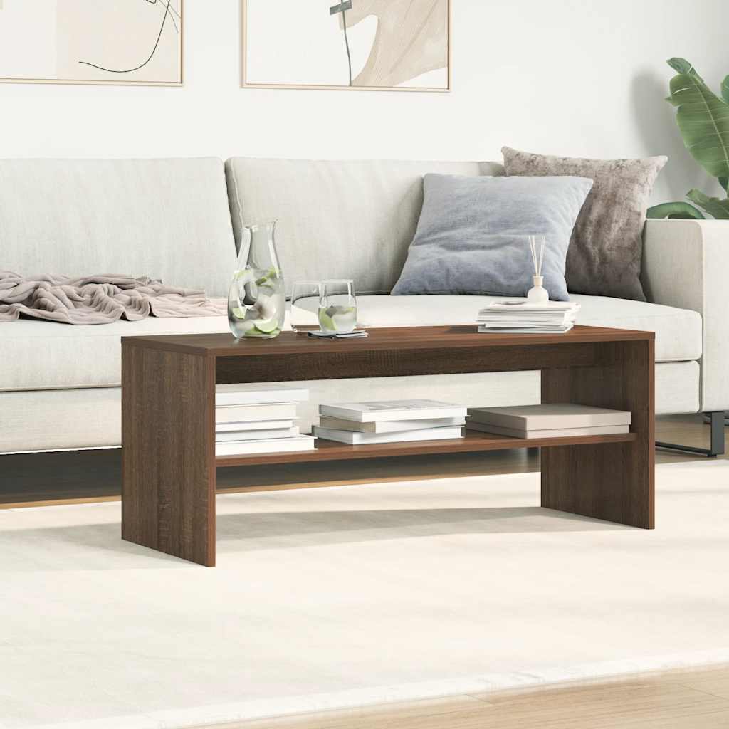 vidaXL Comodă TV, stejar maro, 100x40x40 cm, lemn compozit