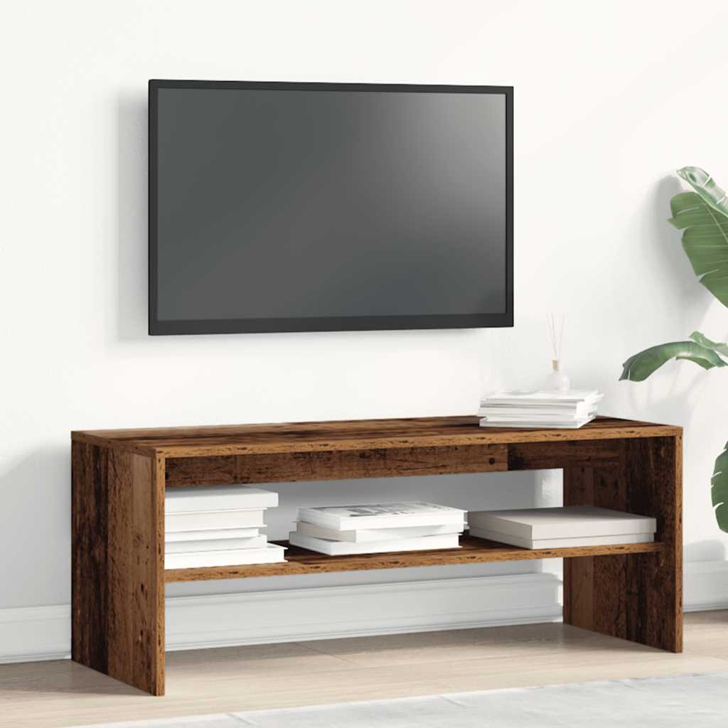 vidaXL Comodă TV, Lemn vechi, 100x40x40 cm, PAL vidaXL Comodă TV, Lemn vechi, 100x40x40 cm, PAL