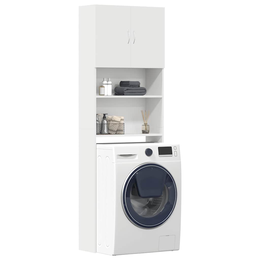vidaXL Dulap pentru mașină de spălat alb 64x24x190 cm lemn prelucrat vidaXL Dulap pentru mașină de spălat alb 64x24x190 cm lemn prelucrat