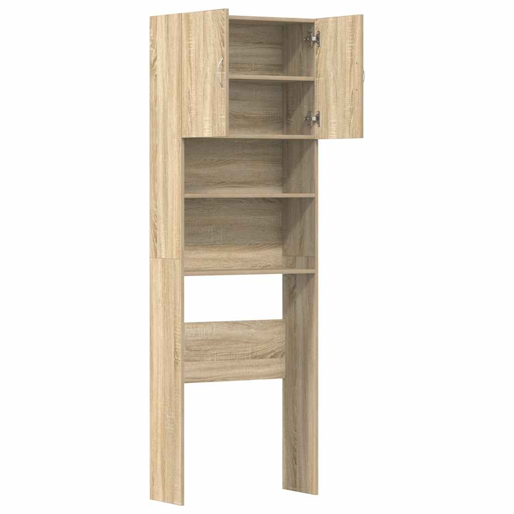 vidaXL Dulap mașină de spălat stejar sonoma 64x24x190cm lemn prelucrat vidaXL Dulap mașină de spălat stejar sonoma 64x24x190cm lemn prelucrat