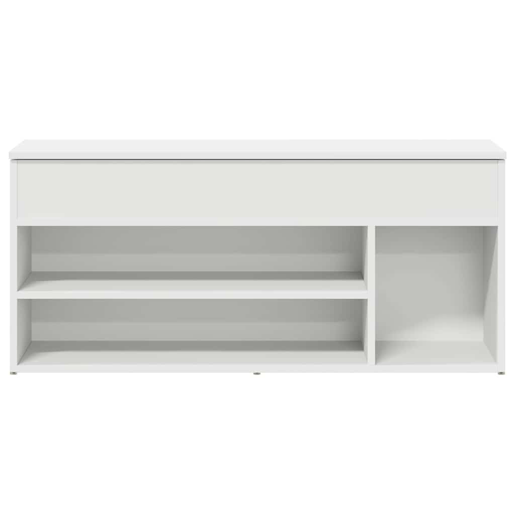 vidaXL Bancă de pantofi, alb, 102x30,5x45 cm, lemn prelucrat vidaXL Bancă de pantofi, alb, 102x30,5x45 cm, lemn prelucrat