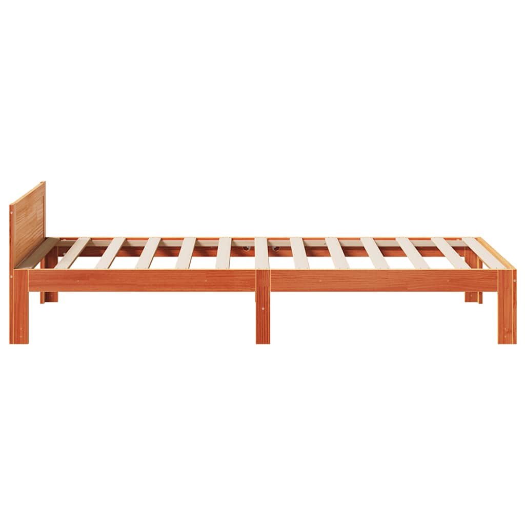 vidaXL Cadru de pat fără saltea maro ceruit 80x200 cm lemn masiv pin vidaXL Cadru de pat fără saltea maro ceruit 80x200 cm lemn masiv pin