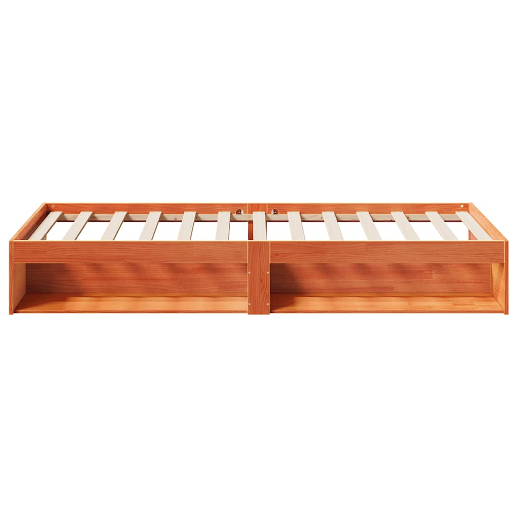 vidaXL Pat de zi fără saltea ceară maro 100x200 cm lemn masiv de pin vidaXL Pat de zi fără saltea ceară maro 100x200 cm lemn masiv de pin
