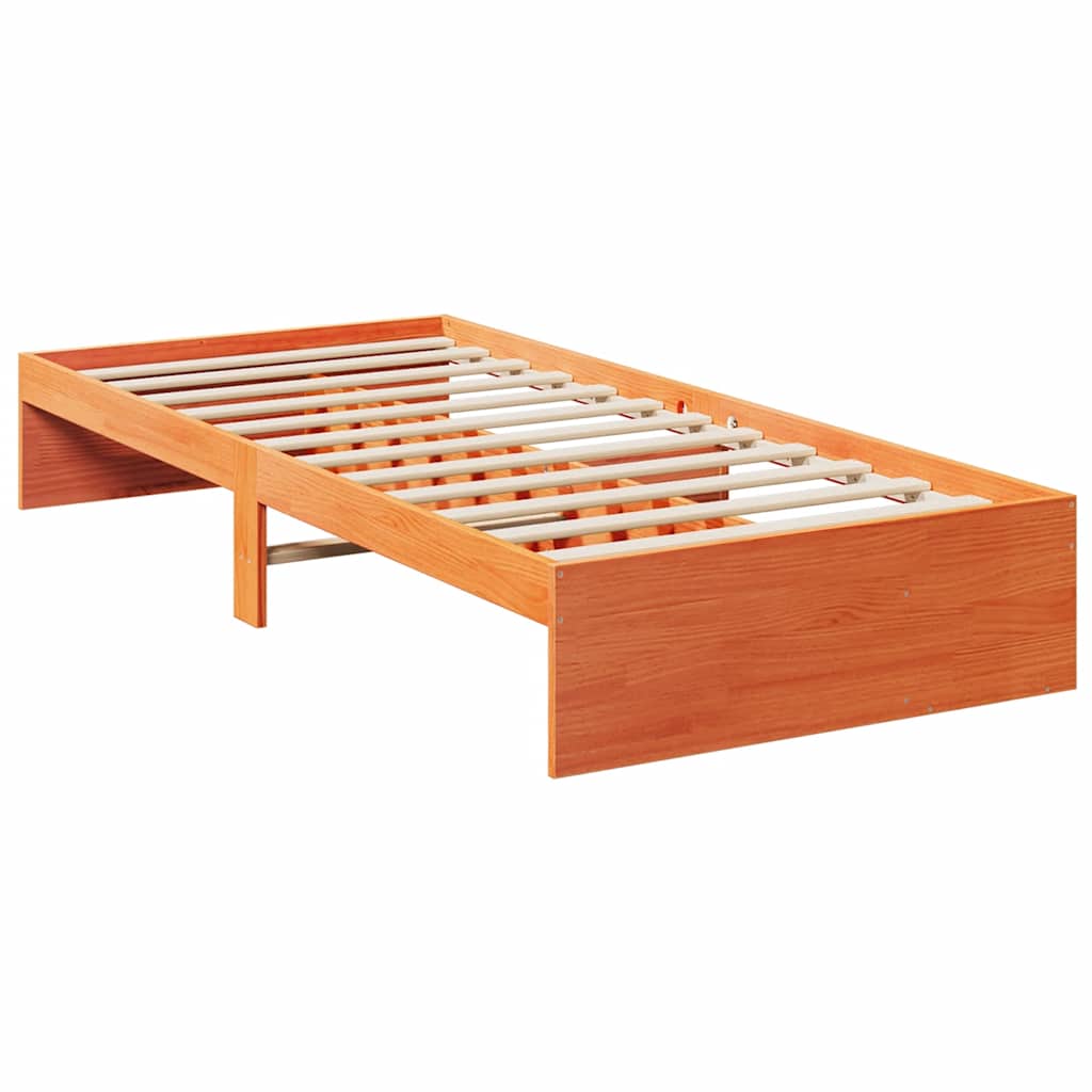 vidaXL Pat de zi fără saltea, maro ceruit, 80x200 cm, lemn masiv pin