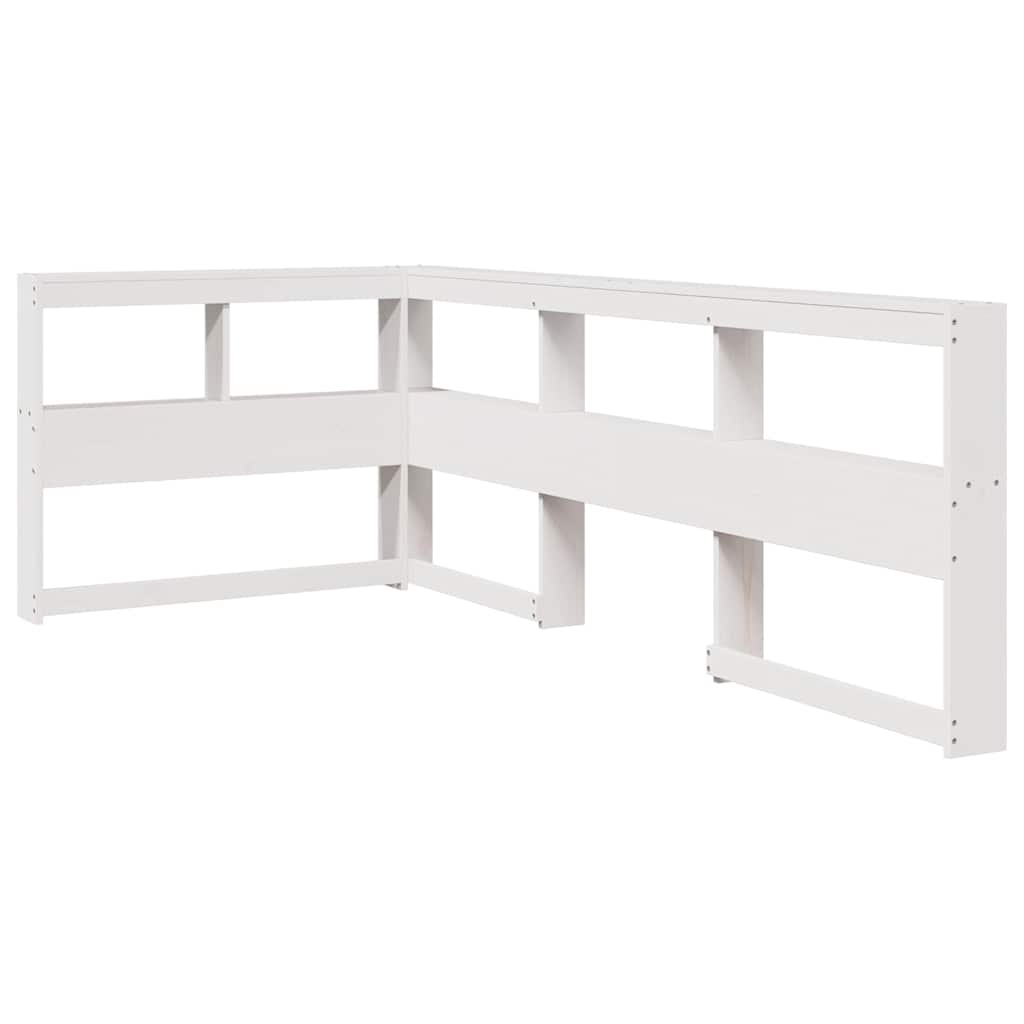 vidaXL Bibliotecă tăblie în formă de L, alb, 90 cm, lemn masiv de pin vidaXL Bibliotecă tăblie în formă de L, alb, 90 cm, lemn masiv de pin