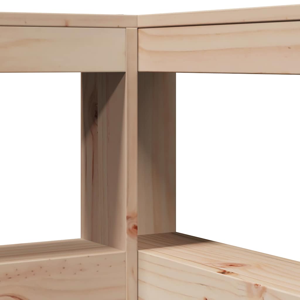 vidaXL Bibliotecă tăblie în formă de L, 75 cm, lemn masiv de pin