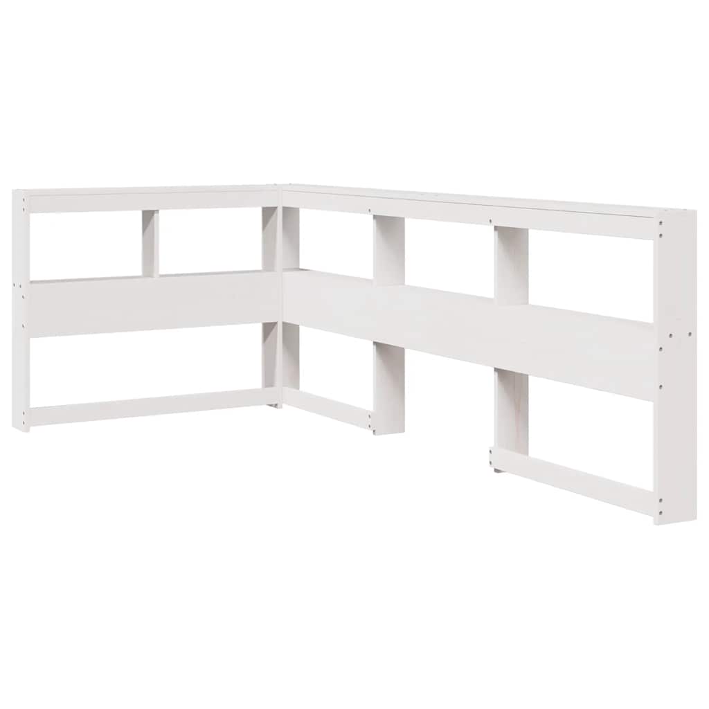 vidaXL Bibliotecă tăblie în formă de L, alb, 75 cm, lemn masiv de pin vidaXL Bibliotecă tăblie în formă de L, alb, 75 cm, lemn masiv de pin
