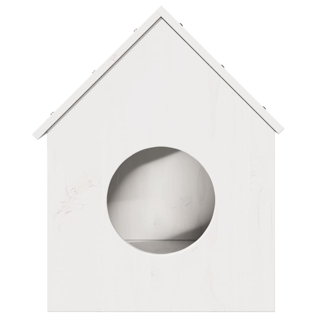 vidaXL Casă pentru pisici albă 41x50x50 cm lemn masiv de pin vidaXL Casă pentru pisici albă 41x50x50 cm lemn masiv de pin