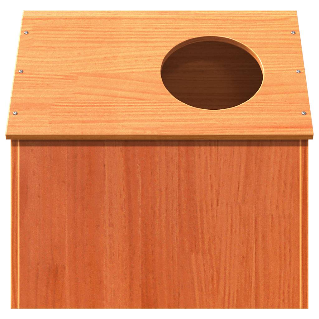vidaXL Ceară pentru Casă pisici maro 41x50x50 cm Lemn masiv de pin vidaXL Ceară pentru Casă pisici maro 41x50x50 cm Lemn masiv de pin