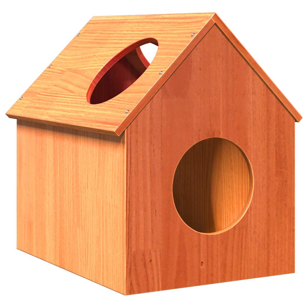 vidaXL Ceară pentru Casă pisici maro 41x50x50 cm Lemn masiv de pin vidaXL Ceară pentru Casă pisici maro 41x50x50 cm Lemn masiv de pin