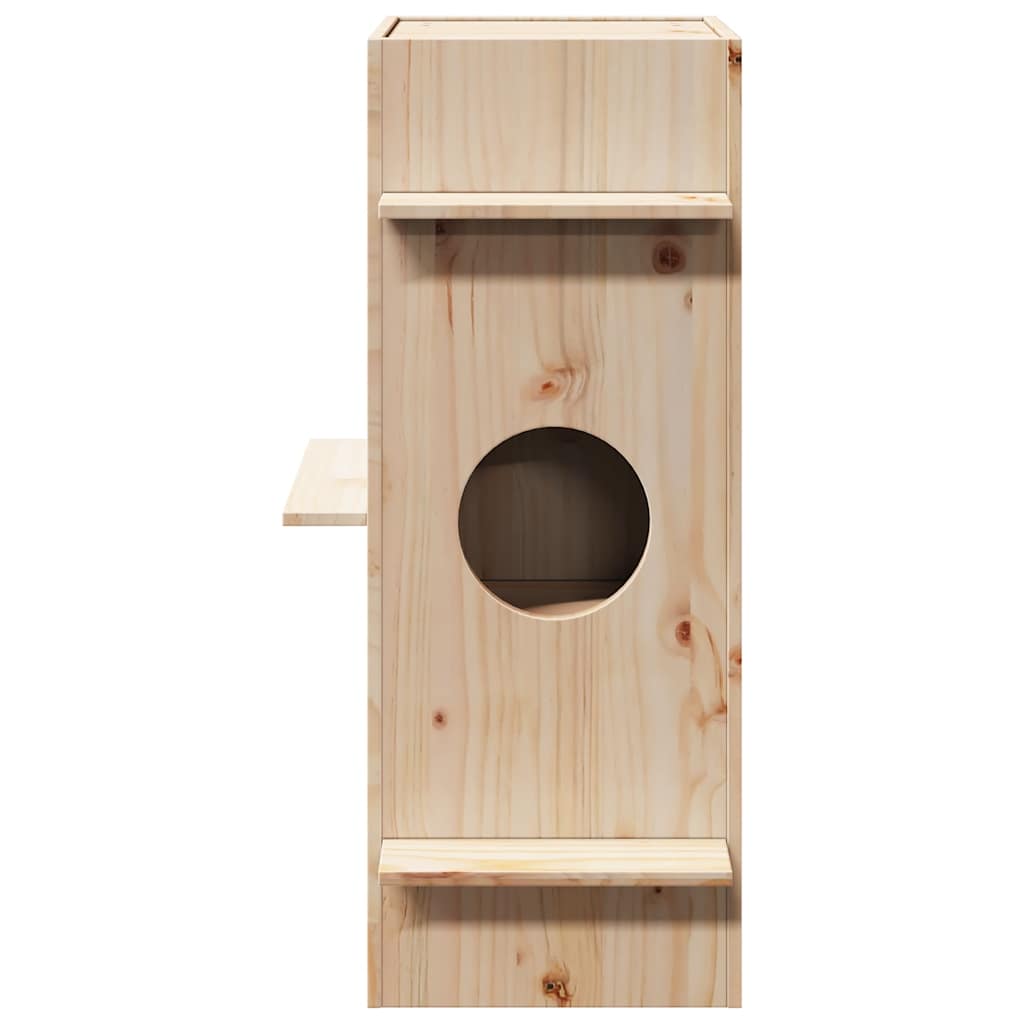 vidaXL Casă pentru pisici 43x43x90 cm din lemn masiv de pin vidaXL Casă pentru pisici 43x43x90 cm din lemn masiv de pin