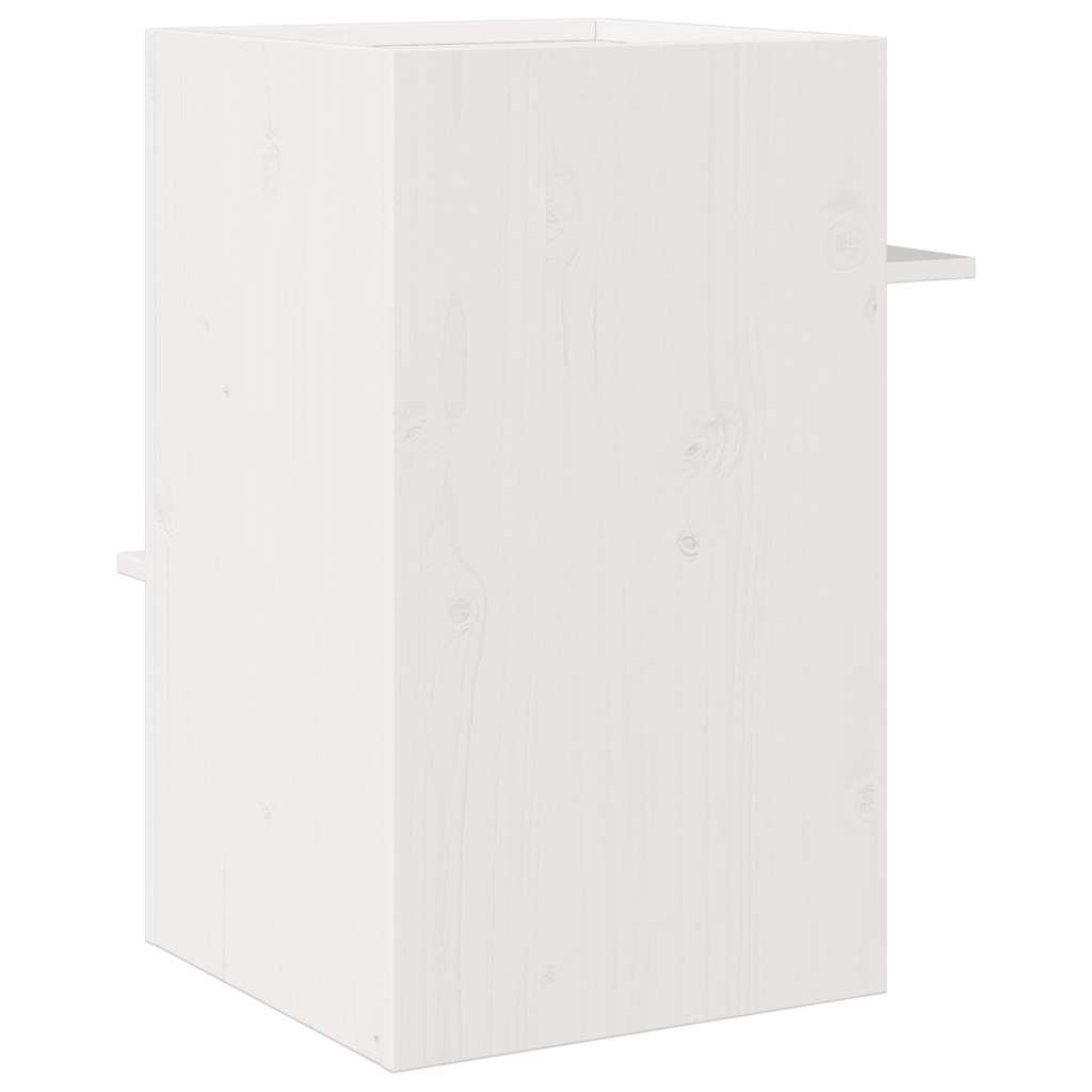 vidaXL Casă pentru pisici albă 43x43x60 cm din lemn masiv de pin vidaXL Casă pentru pisici albă 43x43x60 cm din lemn masiv de pin