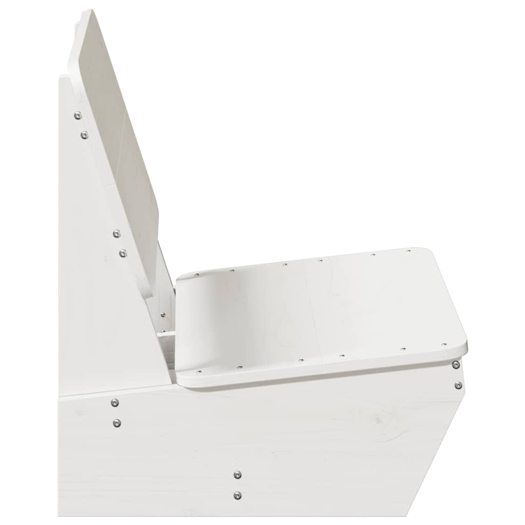 vidaXL Scaun de grădină, alb, 60x64x70,5 cm, lemn masiv de pin