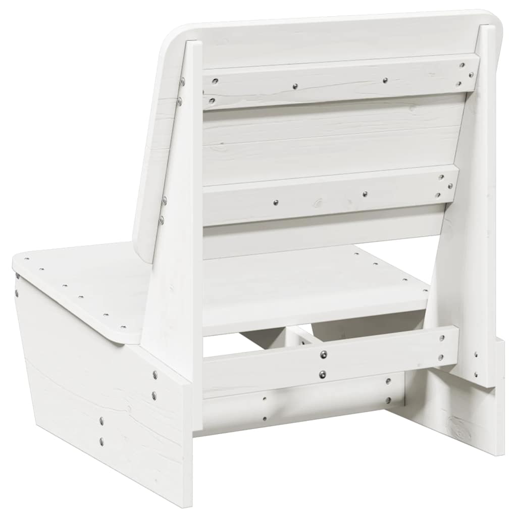 vidaXL Scaun de grădină, alb, 60x64x70,5 cm, lemn masiv de pin