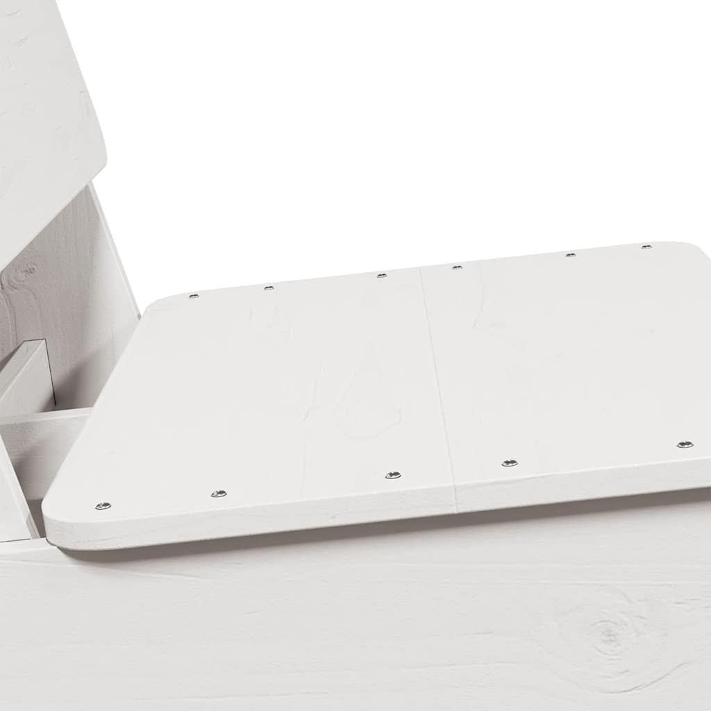 vidaXL Scaun de grădină, alb, 60x64x70,5 cm, lemn masiv de pin