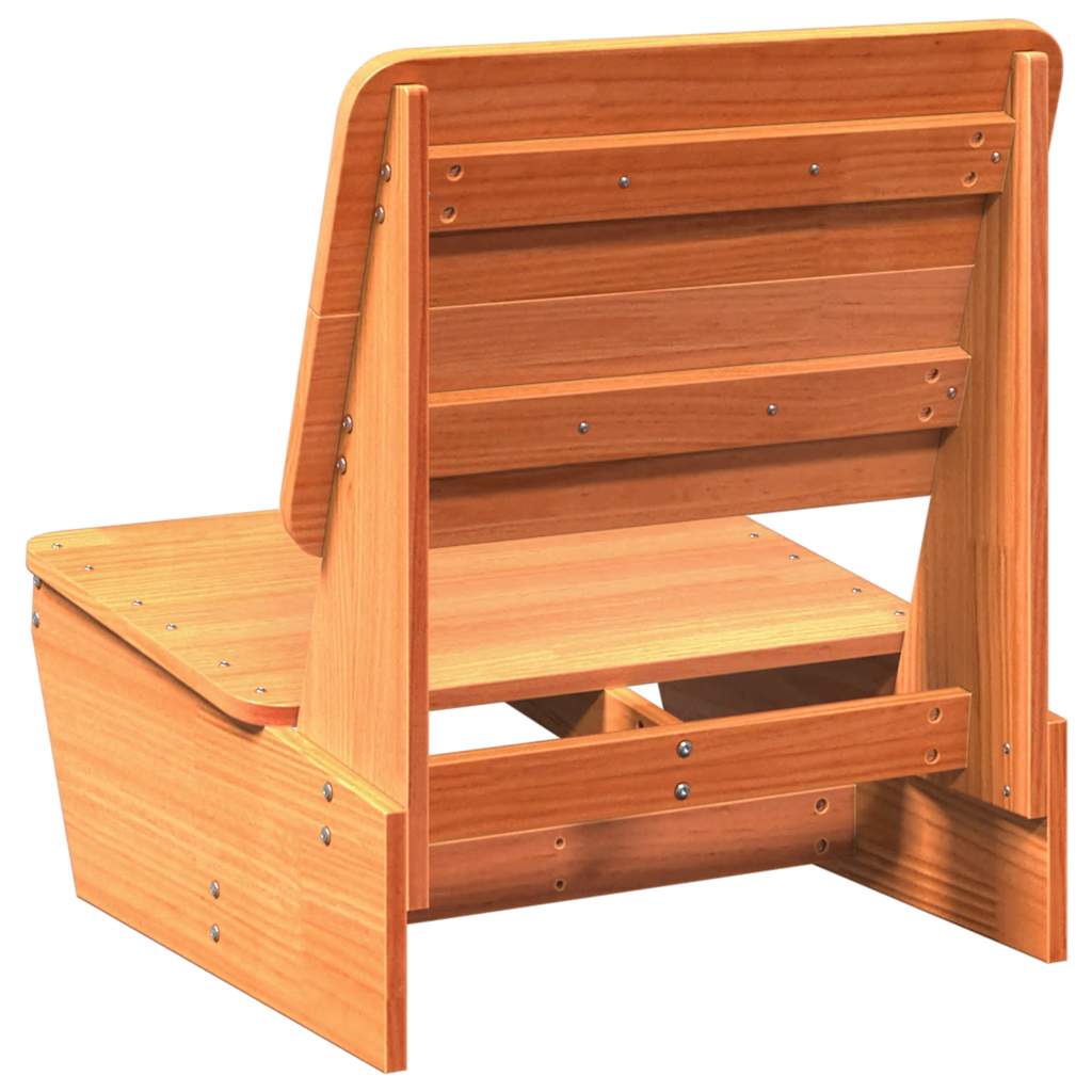 vidaXL Scaune grădină 2 buc maro ceară 60x64x70,5 cm lemn masiv de pin vidaXL Scaune grădină 2 buc maro ceară 60x64x70,5 cm lemn masiv de pin
